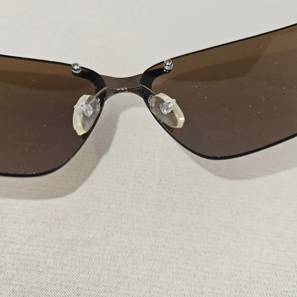 Brown Rimless Men's Sunglasses
